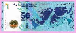 Argentina 50 Pesos 2015 P 362 UNC (TK 17 091) ÇİL