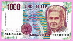 Italy 1000 Lira D.1990 Pick 114.c UNC  (TK 17 101) ÇİL