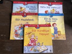 İLK OKUMA KİTABIM (ELİF KURABİYE YAPIYOR - ELİF İLE DENİZ KÜSTÜ MÜ - ELİFİN DİŞİ SALLANIYOR - ELİF HASTALANDI - ELİF OKULA BAŞLIYOR)