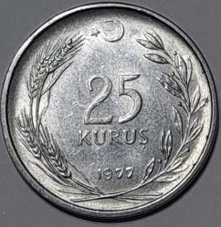 25 KURUŞ, 1977 ÇİL (Ters)