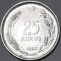 25 KURUŞ, 1977 ÇİL (Ters)