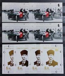 2019 ATATÜRK'ÜN ANKARA'YA GELİŞİNİN 100. YILDÖNÜMÜ 8 ADET DAMGASIZ HATIRA BLOK (4 ADEDİ NUMARALI BLOKTUR)