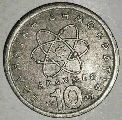 YUNANİSTAN 1984  10 DRAHMİ