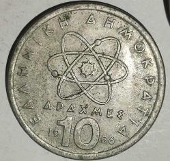 YUNANİSTAN 1986  10 DRAHMİ