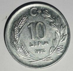 TÜRKİYE 1982   10   LİRA