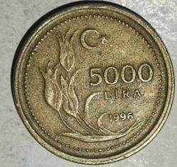 TÜRKİYE 1996  5000   LİRA