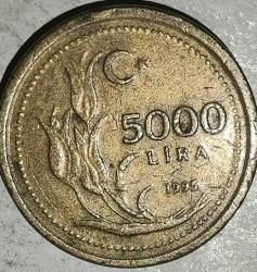 TÜRKİYE 1995    5000   LİRA