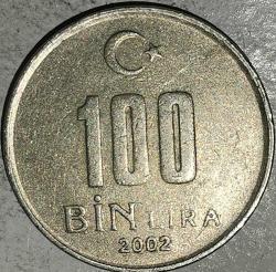 TÜRKİYE  2002   100 BİN LİRA