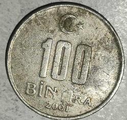 TÜRKİYE  2001   100 BİN LİRA