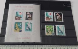 1952 TÜRKİYE KIZILAY DERNEĞİ 75.YILI ORİJİNAL HATIRA BLOKU VE SERİSİ MNH 2024 KATALOK DEĞERİ;4.450.00TL DD2RR1A ÇOK NADİR
