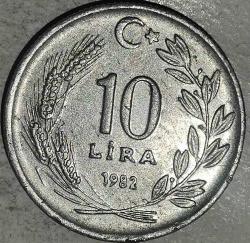 TÜRKİYE  1982    10  LİRA