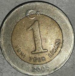 TÜRKİYE  2005   1 YENİ TÜRK LİRASI