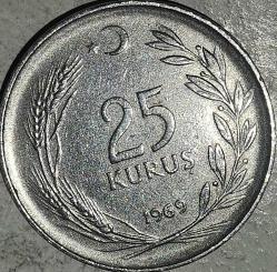 TÜRKİYE  1969   25 KURUŞ