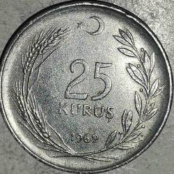 TÜRKİYE  1969   25 KURUŞ