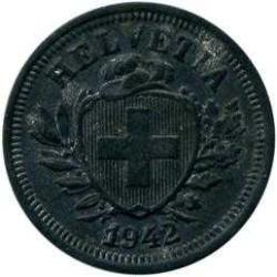 İsviçre-1 Rappen-1942-Çinko-Nadir-Temiz