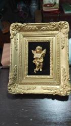 Altın varaklı melek biblolu tablo