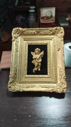 Altın varaklı melek biblolu tablo