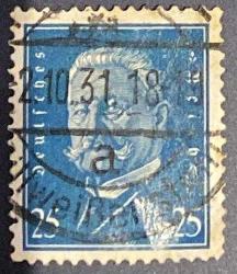 Almanya Pulu - Germany Stamp - Mektup Zarfından Kesilmiş  / Postadan Geçmiş  Pul Filateli - 2 EKİM 1931 DAMGALI - ALMAN PULU, 25 PARA - YABANCI PULLAR-NOSTALJİK DOĞUM GÜNÜ HEDİYESİ