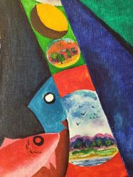 Sanatçı İmzalı Soyut Tablo