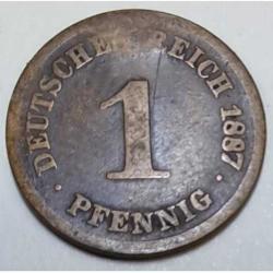 Alman İmp.-1 Pfennig-1887-NADİR-ÇT
