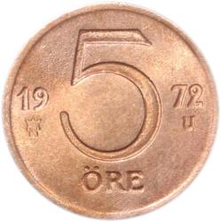 İSVEÇ 5 ÖRE 1972