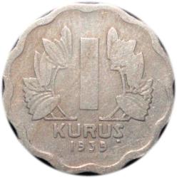 TÜRKİYE CUMHURİYETİ 1 KURUŞ 1939