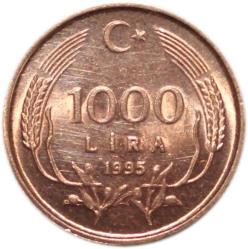 TÜRKİYE CUMHURİYETİ 1000 LİRA 1995