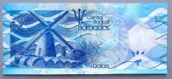BARBADOS=2013  2 Dolar P-73   ÇİL'