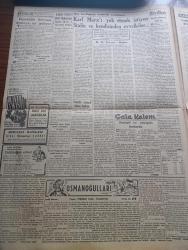 Vatan Gazetesi - 28 Mayıs 1949 - Asaletin İcapları Yazan Ahmet Emin Yalman Köşe Yazısı - Pabuçsuz Milletvekili İbrahim Refik Soyer - Valilere Verilecek Geniş Salahiyetler - Sovyet Askeri Tatbikatı - İngiltere Amerikan Komünist o Eisler'i İade Etmiyor - Kominforma Türkiye'deki Faaliyetine Devam Ediyor - Demokrat Parti Ve Seçimler Celal Bayar Kısmi Seçimleri Lüzumsuz Buluyor - Osmanoğulları Yazan Feridun Fazıl Tülbentçi Yazı Dizisi - Karl Marx'ı Yok Etmek İsteyen Stalin Ve Kendisinden Evvelkiler - Ankara Gençliği Dün Miting Yaptı - İngiliz Hakemi Mr. Greenwood'un Futbolcularımız Hakkında Mütalaası Yine Türk Takımları Enerjik Oynuyor - Fenerbahçe Bugün Charlton İle Karşılaşıyor - Volvo Kamyon - Gold Year Kamyon Lastikleri - Pal Traş Bıçağı - Albayrak Hububat Unları