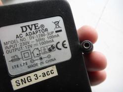 DVE DV-1280-3UP  12V 1000MA    ADAPTÖR SORUNSUZ ADAPTÖR   (ORH-DEMİR SEPET 1)