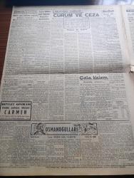 Vatan Gazetesi - 2 Temmuz 1949 - Suriye İntibaları 1 Yazan Ahmet Emin Yalman Köşe Yazı Dizisi - Ticaret Serbestisine Doğru İlerlemeler- Siyasi Havadaki Gerginlik Azaldı - Sabahattin Ali'nin Kartını Alan Talebeler Yakalandı - Neyzen Tevfik 70 Yaşında - Seçim Kanunu İlmî Heyeti - Marshall Planı İle Getirilen Ziraat Alet ve Makineleri - İslamistan - İngiliz Lirasının Kıymeti Ne Zaman Düşürülecek - Denizcilik Bayramı Dün Kutlandı - Osmanoğulları Yazan Feridun Fazıl Tülbentçi Yazı Dizisi - Pasolar Kaldırıldı - Cürüm Ve Ceza Yazan Avukat Mehmet Ali Sebük Köşe Yazısı - İzmir Ve Malatya'da Da Radyo İstasyonları Kurulacak - Adalet Bakanı Fuat Sirmen - Türkiye Tenis Birincilikleri - Bursa'ya Giden Futbolcular - Ankara Vapurundaki Kutlama Merasimi Yazan Ecvet Güresin - Tissot Saatleri - Case Ziraat Makineleri - Ogar Motosiklet - Üstad Münir Nurettin Selçuk Aheste Çek Kürekleri Plak