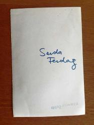 YEŞİLÇAM'IN YILDIZI SEVDA FERDAĞ'IN ORİJİNAL 2'Lİ FOTOĞRAF SETİ - 18 x 12 cm EBADINDA - SİYAH & BEYAZ - SEVDA FERDAĞ'IN SİYAH ŞIK DEKOLTE ELBİSESİYLE POZ VERDİĞİ ANLARDAN 2 GÜZEL KARE - 1960'LARDAN 2 FOTOĞRAF