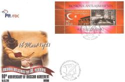 2011 Moskova Antlaşması'nın 90. Yıldönümü FDC/İlk Gün Zarfı