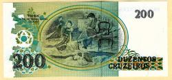 Brazil 200 Cruzeiros ND (1990) P-229 UNC (MZT 15 476) ÇİL