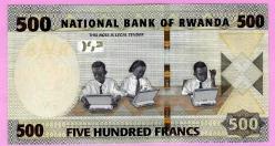 RWANDA 500 Francs 2019 p42 UNC (MZT 15 332) ÇİL