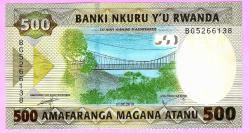 RWANDA 500 Francs 2019 p42 UNC (MZT 15 332) ÇİL