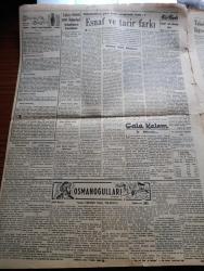 Vatan Gazetesi - 9 Temmuz 1949 - İngiltere Amerika Ve Kanada Maliye Bakanları Toplandı - Orta Anadolu Kuraklıktan Fazla Müteessir Oldu - Şehzade Burhanettin'in Cenazesi Şama Götürülüyor - İsmet İnönü'ye Mektup Getiren Gazeteci Henry J. Taylor - Macar Kardinali Jozef Mindszenty Hapishanede Delirdi - Necmettin Sadak Dün Ankara'dan Geldi - Osmanoğulları Yazan Feridun Fazıl Tülbentçi Yazı Dizisi - Geçmişte Bugün Timur Bağdat'a Giriyor Yazı Dizisi - Maliye Bakanı İsmail Rüştü Aksal - Tekel Bakanlığı Lağvedilmeyecek - Dört Bira Fabrikası Kurulacak - Başbakan Yardımcısı Nihat Erim Kütahyalılarla Görüşmedi - Baro Başkanı Avukat Haşim Refet Esat Çağa'ya Cevap Verdi - Bugünkü İsrail Yazan Sinan Korle Yazı Dizisi - Evinrude Deniz Motorları - Derman Ağrı Kesici - Mübarek Ramazan Pide Ve Tatlılarınız İçin Perolin Bira Mayası Kullanınız