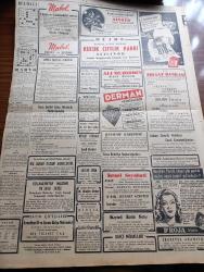 Vatan Gazetesi - 24 Temmuz 1949 - Dünya Ölçüsünde Bir Şehir Toplantısı Yazan Ahmet Emin Yalman Köşe Yazısı - İzmir'de Şiddetli Bir Zelzele Oldu - Karaburunda İki Kişi Öldü Ve 215 Ev Hasara Uğradı Çeşmede De 80 Ev Yıkıldı - Başbakan Şemsettin Günaltay İstanbul'a Geldi - Bugün Basın Bayramını Kutluyoruz - Nihat Erim'in Beyanatı Hararetli Münakaşalara Yol Açtı - Radyo ile Şehir Toplantıları İlk Toplantı Dün Yapıldı - Winston Churchill'in İşçi Kabinesine Hücumu - Berlin Oteli Yazan Vicki Baum Yazı Dizisi - Geçmişte Bugün İkinci Meşruiyetin Resmen İlanı Yazan Feridun Fazıl Tülbentçi Yazı Dizisi - Hatay'ın Kurtuluş Yıldönümü Kutlandı - Raman'da Petrol İstihsali Artıyor -  Cihan Tarihinin En Büyük Muharebelerinden Biri Ankara Savaşı Yazan Feridun Fazıl Tülbentçi - Amerika'dan Vatana Yazan Altemur Kılıç Yazı Dizisi - Tam 5 Sene Evvel Hitler'in Yanı Başında Patlayan Bomba Nakleden Mehmed Selim Tura Yazı Dizisi - Fenerbahçe Kalecilerinden Hüsnü Vefa'ya Girdi - Bugünkü Yüzme Müsabakaları - Singer