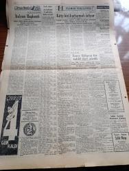 Ulus Gazetesi - 3 Şubat 1950 - Doğu İllerinin Kalkınması Yazan Profesör Doktor Yavuz Abadan Köşe Yazısı - Kelimelerin Hayatı Yazan Peyami Safa - Komisyon Bütçe Görüşmelerini Dün Tamamladı - Yeni Yıl Bütçesi 1.313.269.563 Lira Gelir Ve 1.487.218.563 Lira Masraf Olarak Bağlandı - Hidrojen Bombası Birkaç Dakikada 50 Milyon İnsanın Canına Kıyabilecek - Cemil Sait Barlas Giresun'a Gidiyor - Missouri Zırhlısı 5 Güne Kadar Hizmete Girebilecek - Sözden Söze Yazan Ataç - Hemşire Nimet Yazan Azmiye Hami Güven Yazı Dizisi - Grev Ve Lokavt Mı Sosyal Adalet Mi? Yazan Avni Özsun Köşe Yazısı - Telgraf Telefon Radyo Haberleri - Redhouse Lügati Yeniden Hazırlanıp Basıldı - Tibet Bağımsızlığını İlan Etti - Neyzen Tevfik Artık İçmiyor - Türkiye'de Yapılacak Arkeolojik Araştırmalar - Avrupa Notları Yazan Profesör Doktor Yavuz Abadan Köşe Yazısı - İstanbulspor Ve Sergi Sarayını Beden Terbiyesi Bölgesi Satın Alıyor - Ping Pong Maçları - Demirspor ile Muhafızgücü Maçındaki Hadise