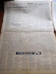 Ulus Gazetesi - 4 Nisan 1950 - Cumhurbaşkanı İsmet İnönü Bugün Konya'da - Mersin'deki Gezileri Sırasında Cumhurbaşkanı İsmet İnönü Halkın Coşkun Sevgi Gösterileriyle Karşılandı - Recep Peker Dün Büyük Bir Törenle Toprağa Verildi - Şehit Veterinerleri Anma Töreni - Ankara'da CHP Safları Sıklaşıyor - Orta Şarkta Komünist Nüfuzu Yazan Hüseyin Cahit Yalçın Köşe Yazısı - Gene O Cinayet Yazan Peyami Safa Köşe Yazısı - Kalaba İhtiyar Heyeti Beraat Etti - Beyaz Ekmek Bugün Çıkıyor - Karşıyaka'da Ziraat Bankası Bürosu - Uçan Gölgeler Yazan Server Bedi Yazı Dizisi - İnönü Ansiklopedisisin Esasları Yazan Agah Sırrı Levend - Carmen Operasında Başrolü Oynamak İçin Şehrimize Gelen Sanatkar Kitsa Domassioti Bu Akşam Radyoda Konser Verecek - Stalin Kalbinden Hastaymış - Hulusi Selek İzmir Belediye Başkanı Oldu - Uçan Dairelerin Sırları - Lüt Yolunda Yazan Kerim Ömer Çağlar Yazı Dizisi - Yankee Paşa Yazan Edison Marshall Yazı Dizisi - Haftanın Filmleri - Ferguson Ziraat Traktörleri - Çocuk Fotoğrafları