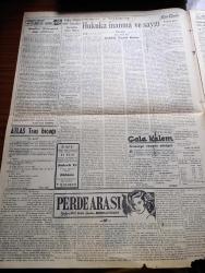 Vatan Gazetesi - 8 Eylül 1950 - Burma'dan Bize Bir Ders Yazan Ahmet Emin Yalman Köşe Yazısı - Kasım Gülek İktidar Hayal Sukutuna Uğradı Dedi - CHP Genel Sekreteri Kasım Gülek %40 Kazandıklarını Söylüyor - Kore Harbine Dair Dün Verdiği Bir Beyanatta Truman Kızılların Yenileceğini Söyledi - Marshall Planından Ayrılan Yeni Miktar - Hakikat Peşinde Muzaffer Kayalıbay'ın Arkadaşı Remzi Tatari İle Konuşma - Geçmişte Bugün Muallim Mektepleri İhya Edilirken Yazan Feridun Fazıl Tülbentçi Yazı Dizisi - Hukuka İnanma ve Saygı Yazan Ordinaryüs Profesör Doktor Sıddık Sami Onar - Perde Arası Yazan Vicki Baum Yazı Dizisi - Türkiye'nin İlk Kadın Belediye Başkanı Olan Mersin Belediye Başkanı Müfide İlhan - Şehir Tiyatrosunda Bu Yıl Oynanacak Eserler - Dramda Moliere'in Bir Eseri Komedi'de Verneuil'in Bir Eseri Oynanacak - Galatasaray Takımı Yarın İngiltere'ye Gidiyor - Beşiktaş'ın Pazar Günü Yapacağı Maçlar - Kanuni Sultan Süleyman Yazan Feridun Fazıl Tülbentçi Yazı Dizisi - Asya'nın En akıllı Kadını