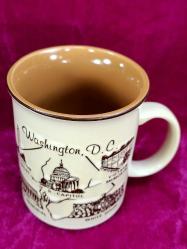 VINTAGE WASHINGTON, D.C. HATIRASI SERT SERAMİK KUPA