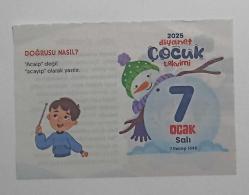 Efemera - 2025 Diyanet Çocuk Takvimi - 07 Ocak 2025 - kitantik - kitaLog