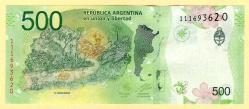 Argentina 500 Pesos P 365 2016 2020 UNC (MZT 16 009) ÇİL