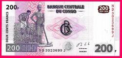 Congo 200 Francs 2013 UNC ÇİL