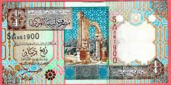 LIBYA 0,25 DINAR P.62 2002 UNC ÇİL