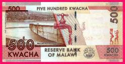 Malawi, 500 Kwacha, 2017 p66 UNC (MZT 16 296) ÇİL