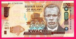 Malawi, 500 Kwacha, 2017 p66 UNC (MZT 16 296) ÇİL