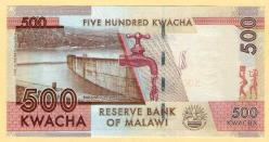 Malawi, 500 Kwacha, 2017, ÇİL, p66 UNC (MZT 16 199) ÇİL