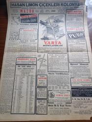 Vatan Gazetesi - 14 Eylül 1950 - Basın Mesleğinde Müşterek Bir Dünya Cephesine Doğru Yazan Ahmet Emin Yalman Köşe Yazısı - Marshall Savunma Bakanı Tayin Edildi - Manevraların Dördüncü Günü De Başarılı Oldu - Milli Eğitim Bakanı Tevfik İleri'nin Tebliği - Üç Büyükler Batı Almanya'yı Konuştular - Galatasaray İngiliz Sunderland Karşısında 3 1 Mağlup Oldu - Solcuların Muhakemesi - Hür Markopaşa Sahibi Raci Hakkı Dinçer Ağır Cezaya Verildi - Bir Zabıta Vakasının İçyüzü Yazan J. J. Gauthier Yazı Dizisi - Geçmişte Bugün İstanbul Kerbelaya Döndü Yazan Feridun Fazıl Tülbentçi Yazı Dizisi - Nutkun Manası Ve Bir Noksanı - Yazar Nurettin Safa Coşkun Aleyhine Dava Açıldı -  Amerika'nın Sesi Radyosuna 97 Milyon Dolar Verildi - Susuz Ve Işıksız Şehir İstanbul - Dün Geceki Boks Karşılaşmaları Elektrik Takımı Yunanlılara 2 1 Galip Geldi -  Kanuni Sultan Süleyman Yazan Feridun Fazıl Tülbentçi Yazı Dizisi - Varta Akü - Hasan Limon Çiçekleri Kolonyası - İstanbul Ankara Radyosu Programı - Bulmaca